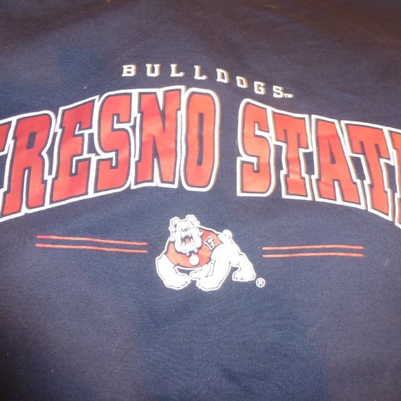 NEW Navy Fresno State Bulldogs Team Stack Long Sleeve T-Shirt sz. Large - Picture 2 of 4